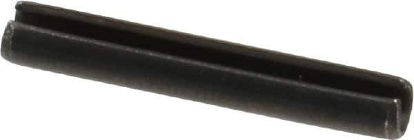 Value Collection - 3.5mm Diam x 24mm Long Slotted Spring Pin - Grade 1070-1080 Steel, Plain Finish - USA Tool & Supply