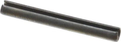 Value Collection - 3.5mm Diam x 30mm Long Slotted Spring Pin - Grade 1070-1080 Steel, Plain Finish - USA Tool & Supply
