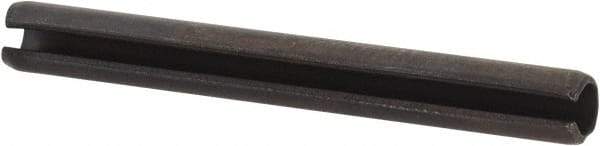 Value Collection - 3.5mm Diam x 32mm Long Slotted Spring Pin - Grade 1070-1080 Steel, Plain Finish - USA Tool & Supply