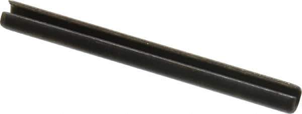 Value Collection - 3.5mm Diam x 40mm Long Slotted Spring Pin - Grade 1070-1080 Steel, Plain Finish - USA Tool & Supply