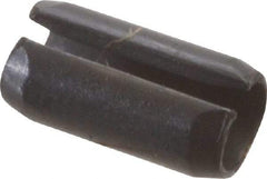 Value Collection - 4mm Diam x 8mm Long Slotted Spring Pin - Grade 1070-1080 Steel, Plain Finish - USA Tool & Supply