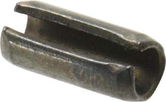 Value Collection - 4mm Diam x 10mm Long Slotted Spring Pin - Grade 1070-1080 Steel, Plain Finish - USA Tool & Supply