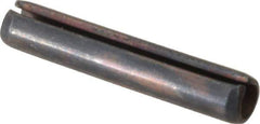 Value Collection - 4mm Diam x 22mm Long Slotted Spring Pin - Grade 1070-1080 Steel, Plain Finish - USA Tool & Supply