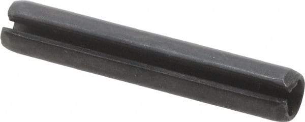 Value Collection - 4mm Diam x 24mm Long Slotted Spring Pin - Grade 1070-1080 Steel, Plain Finish - USA Tool & Supply