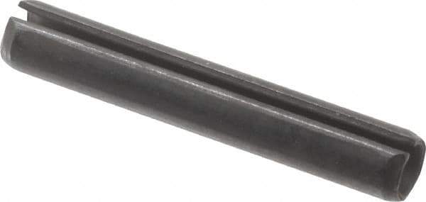 Value Collection - 4mm Diam x 26mm Long Slotted Spring Pin - Grade 1070-1080 Steel, Plain Finish - USA Tool & Supply