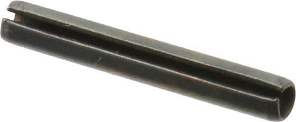 Value Collection - 4mm Diam x 28mm Long Slotted Spring Pin - Grade 1070-1080 Steel, Plain Finish - USA Tool & Supply