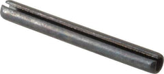Value Collection - 4mm Diam x 35mm Long Slotted Spring Pin - Grade 1070-1080 Steel, Plain Finish - USA Tool & Supply