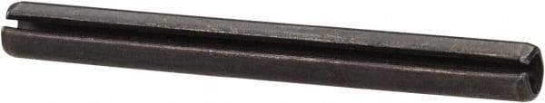 Value Collection - 4mm Diam x 40mm Long Slotted Spring Pin - Grade 1070-1080 Steel, Plain Finish - USA Tool & Supply