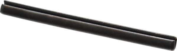 Value Collection - 4mm Diam x 50mm Long Slotted Spring Pin - Grade 1070-1080 Steel, Plain Finish - USA Tool & Supply