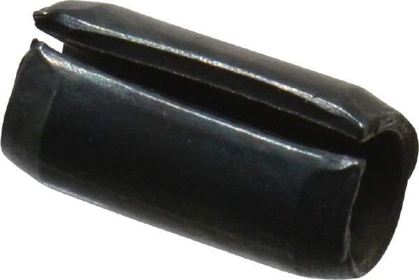 Value Collection - 5mm Diam x 10mm Long Slotted Spring Pin - Grade 1070-1080 Steel, Plain Finish - USA Tool & Supply