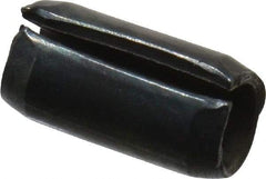Value Collection - 5mm Diam x 10mm Long Slotted Spring Pin - Grade 1070-1080 Steel, Plain Finish - USA Tool & Supply