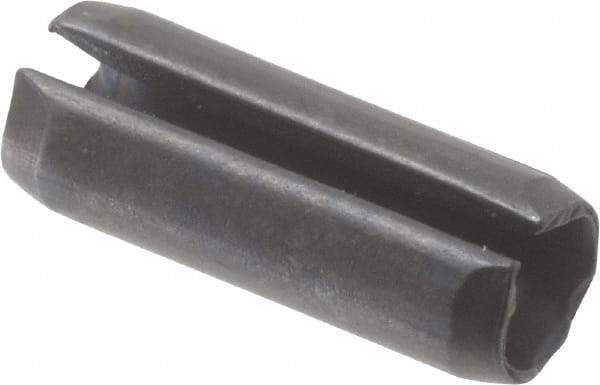 Value Collection - 5mm Diam x 14mm Long Slotted Spring Pin - Grade 1070-1080 Steel, Plain Finish - USA Tool & Supply