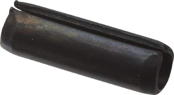 Value Collection - 5mm Diam x 16mm Long Slotted Spring Pin - Grade 1070-1080 Steel, Plain Finish - USA Tool & Supply