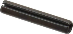 Value Collection - 5mm Diam x 28mm Long Slotted Spring Pin - Grade 1070-1080 Steel, Plain Finish - USA Tool & Supply