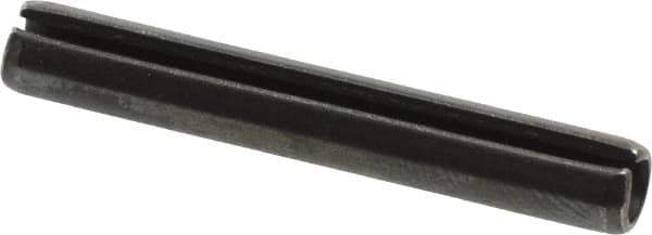 Value Collection - 5mm Diam x 35mm Long Slotted Spring Pin - Grade 1070-1080 Steel, Plain Finish - USA Tool & Supply