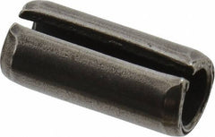 Value Collection - 6mm Diam x 14mm Long Slotted Spring Pin - Grade 1070-1080 Steel, Plain Finish - USA Tool & Supply