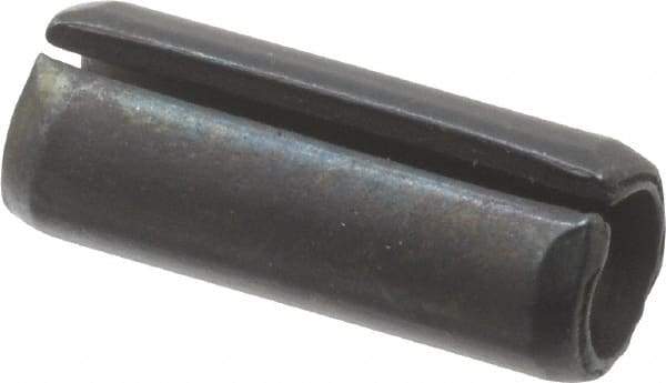 Value Collection - 6mm Diam x 16mm Long Slotted Spring Pin - Grade 1070-1080 Steel, Plain Finish - USA Tool & Supply