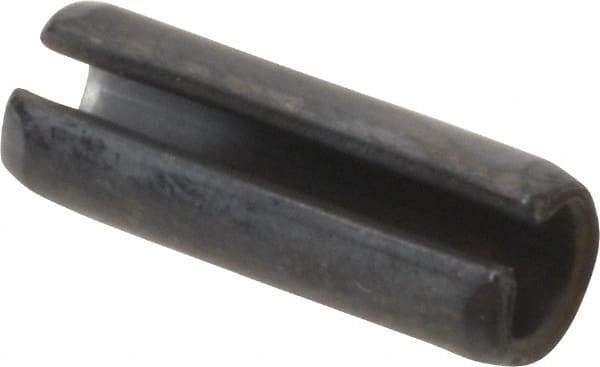 Value Collection - 6mm Diam x 18mm Long Slotted Spring Pin - Grade 1070-1080 Steel, Plain Finish - USA Tool & Supply