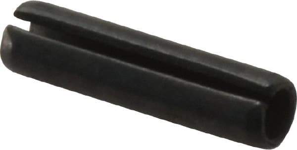 Value Collection - 6mm Diam x 24mm Long Slotted Spring Pin - Grade 1070-1080 Steel, Plain Finish - USA Tool & Supply
