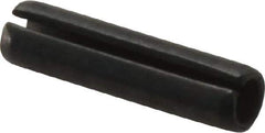 Value Collection - 6mm Diam x 24mm Long Slotted Spring Pin - Grade 1070-1080 Steel, Plain Finish - USA Tool & Supply