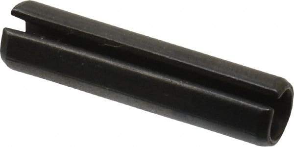 Value Collection - 6mm Diam x 26mm Long Slotted Spring Pin - Grade 1070-1080 Steel, Plain Finish - USA Tool & Supply