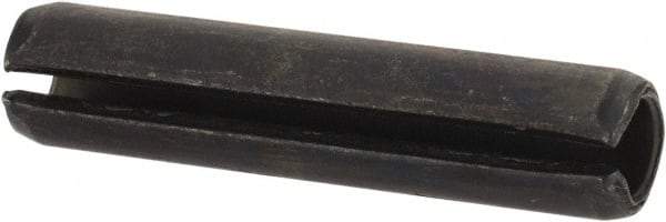Value Collection - 6mm Diam x 28mm Long Slotted Spring Pin - Grade 1070-1080 Steel, Plain Finish - USA Tool & Supply