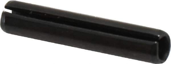 Value Collection - 6mm Diam x 30mm Long Slotted Spring Pin - Grade 1070-1080 Steel, Plain Finish - USA Tool & Supply