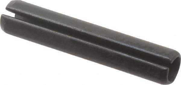Value Collection - 6mm Diam x 32mm Long Slotted Spring Pin - Grade 1070-1080 Steel, Plain Finish - USA Tool & Supply