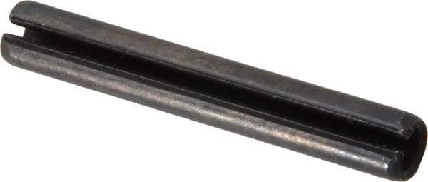 Value Collection - 6mm Diam x 40mm Long Slotted Spring Pin - Grade 1070-1080 Steel, Plain Finish - USA Tool & Supply
