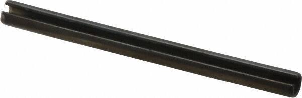 Value Collection - 6mm Diam x 80mm Long Slotted Spring Pin - Grade 1070-1080 Steel, Plain Finish - USA Tool & Supply