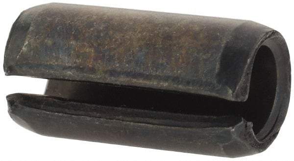Value Collection - 8mm Diam x 16mm Long Slotted Spring Pin - Grade 1070-1080 Steel, Plain Finish - USA Tool & Supply