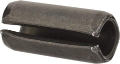 Value Collection - 8mm Diam x 18mm Long Slotted Spring Pin - Grade 1070-1080 Steel, Plain Finish - USA Tool & Supply