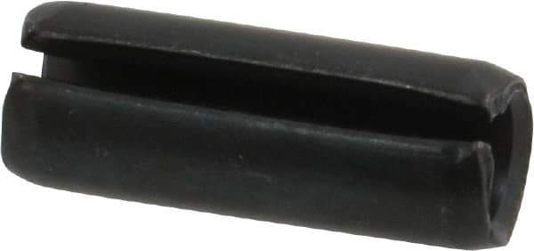 Value Collection - 8mm Diam x 22mm Long Slotted Spring Pin - Grade 1070-1080 Steel, Plain Finish - USA Tool & Supply