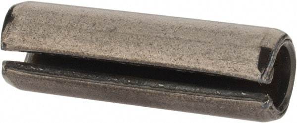 Value Collection - 8mm Diam x 26mm Long Slotted Spring Pin - Grade 1070-1080 Steel, Plain Finish - USA Tool & Supply