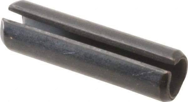 Value Collection - 8mm Diam x 30mm Long Slotted Spring Pin - Grade 1070-1080 Steel, Plain Finish - USA Tool & Supply
