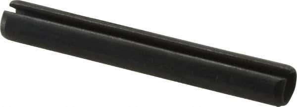 Value Collection - 8mm Diam x 60mm Long Slotted Spring Pin - Grade 1070-1080 Steel, Plain Finish - USA Tool & Supply