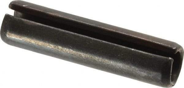 Value Collection - 10mm Diam x 40mm Long Slotted Spring Pin - Grade 1070-1080 Steel, Plain Finish - USA Tool & Supply