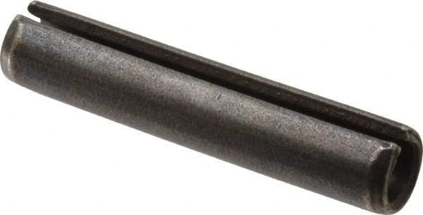 Value Collection - 10mm Diam x 50mm Long Slotted Spring Pin - Grade 1070-1080 Steel, Plain Finish - USA Tool & Supply