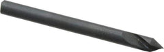 M.A. Ford - 1/8" Head Diam, 1/8" Shank Diam, 1 Flute 60° High Speed Steel Countersink - Bright Finish, 1-1/2" OAL, 0.03" Nose Diam, Single End, Straight Shank, Right Hand Cut - USA Tool & Supply