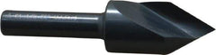 M.A. Ford - 1/2" Head Diam, 1/4" Shank Diam, 1 Flute 60° High Speed Steel Countersink - Bright Finish, 2" OAL, 0.06" Nose Diam, Single End, Straight Shank, Right Hand Cut - USA Tool & Supply