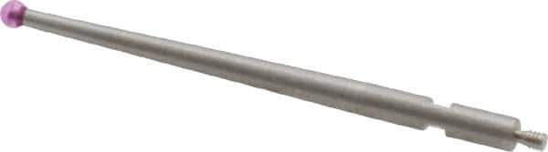 SPI - 2mm Ball Diam, Ruby, Ball Test Indicator Contact Point - 1-7/16" Contact Point Length, Use with Brown & Sharpe Test Indicators - USA Tool & Supply