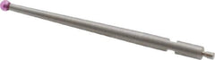 SPI - 2mm Ball Diam, Ruby, Ball Test Indicator Contact Point - 1-7/16" Contact Point Length, Use with Brown & Sharpe Test Indicators - USA Tool & Supply