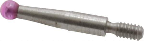 SPI - 2mm Ball Diam, Ruby, Ball Test Indicator Contact Point - 3/8" Contact Point Length, Use with Peacock Test Indicators - USA Tool & Supply