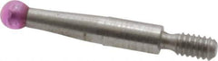 SPI - 2mm Ball Diam, Ruby, Ball Test Indicator Contact Point - 3/8" Contact Point Length, Use with Peacock Test Indicators - USA Tool & Supply