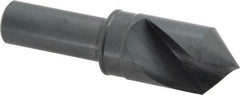 M.A. Ford - 3/4" Head Diam, 1/2" Shank Diam, 1 Flute 90° High Speed Steel Countersink - Bright Finish, 2-3/4" OAL, 0.12" Nose Diam, Single End, Straight Shank, Right Hand Cut - USA Tool & Supply