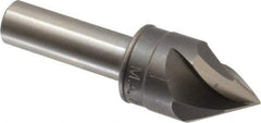 M.A. Ford - 7/8" Head Diam, 1/2" Shank Diam, 3 Flute 60° High Speed Steel Countersink - Bright Finish, 3" OAL, 0.26" Nose Diam, Single End, Straight Shank, Right Hand Cut - USA Tool & Supply