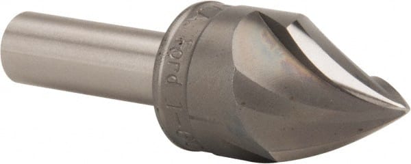 M.A. Ford - 1" Head Diam, 1/2" Shank Diam, 3 Flute 60° High Speed Steel Countersink - USA Tool & Supply