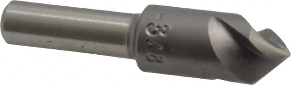 M.A. Ford - 3/8" Head Diam, 1/4" Shank Diam, 3 Flute 82° High Speed Steel Countersink - USA Tool & Supply