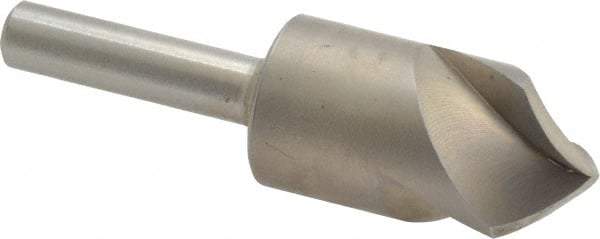 M.A. Ford - 5/8" Head Diam, 1/4" Shank Diam, 3 Flute 90° High Speed Steel Countersink - Bright Finish, 2-1/4" OAL, 0.19" Nose Diam, Single End, Straight Shank, Right Hand Cut - USA Tool & Supply