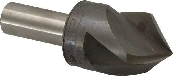 M.A. Ford - 1-1/8" Head Diam, 1/2" Shank Diam, 3 Flute 90° High Speed Steel Countersink - Bright Finish, 3-1/4" OAL, 0.34" Nose Diam, Single End, Straight Shank, Right Hand Cut - USA Tool & Supply